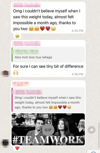 Client check-in on WhatsApp