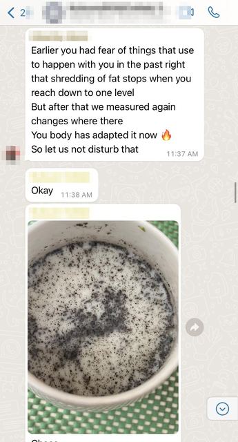 Client check-in on WhatsApp