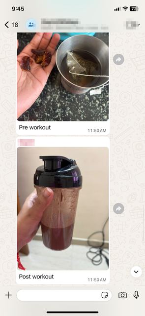 Client check-in on WhatsApp