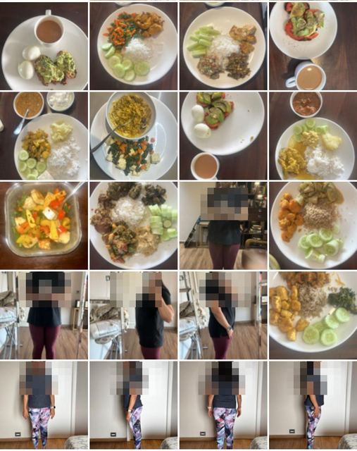 Client progress check-in on WhatsApp