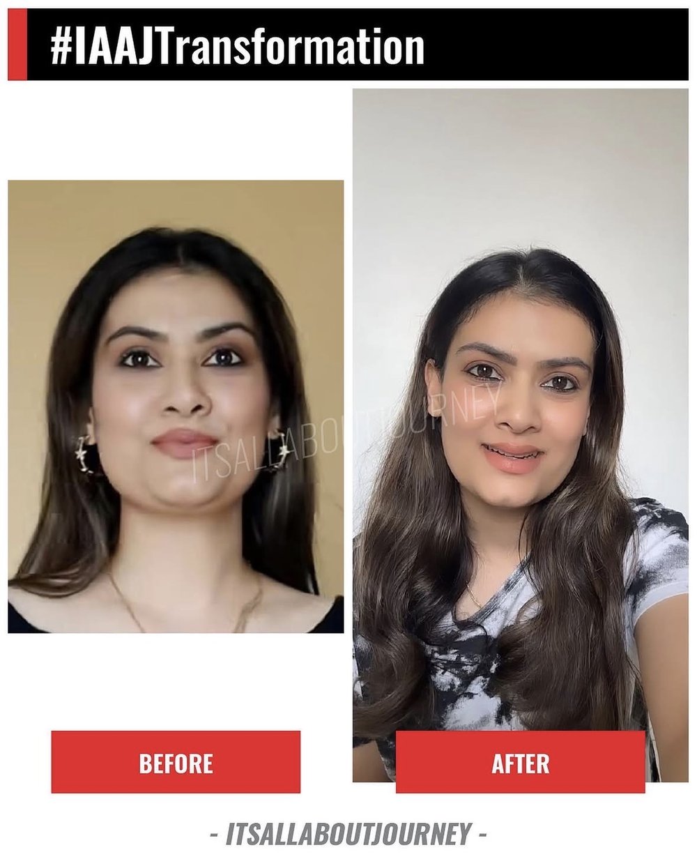 Client before and after transformation