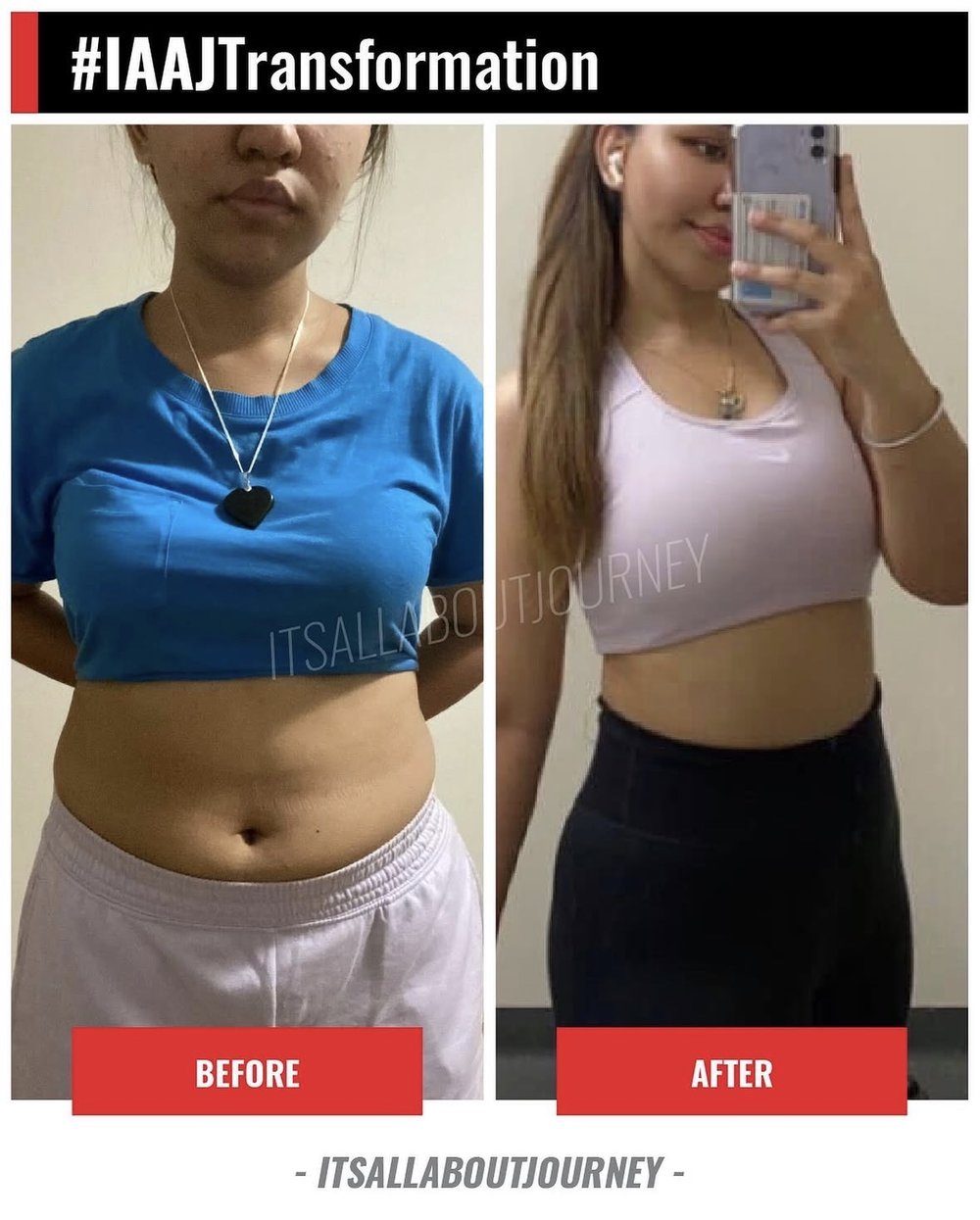 Client before and after transformation
