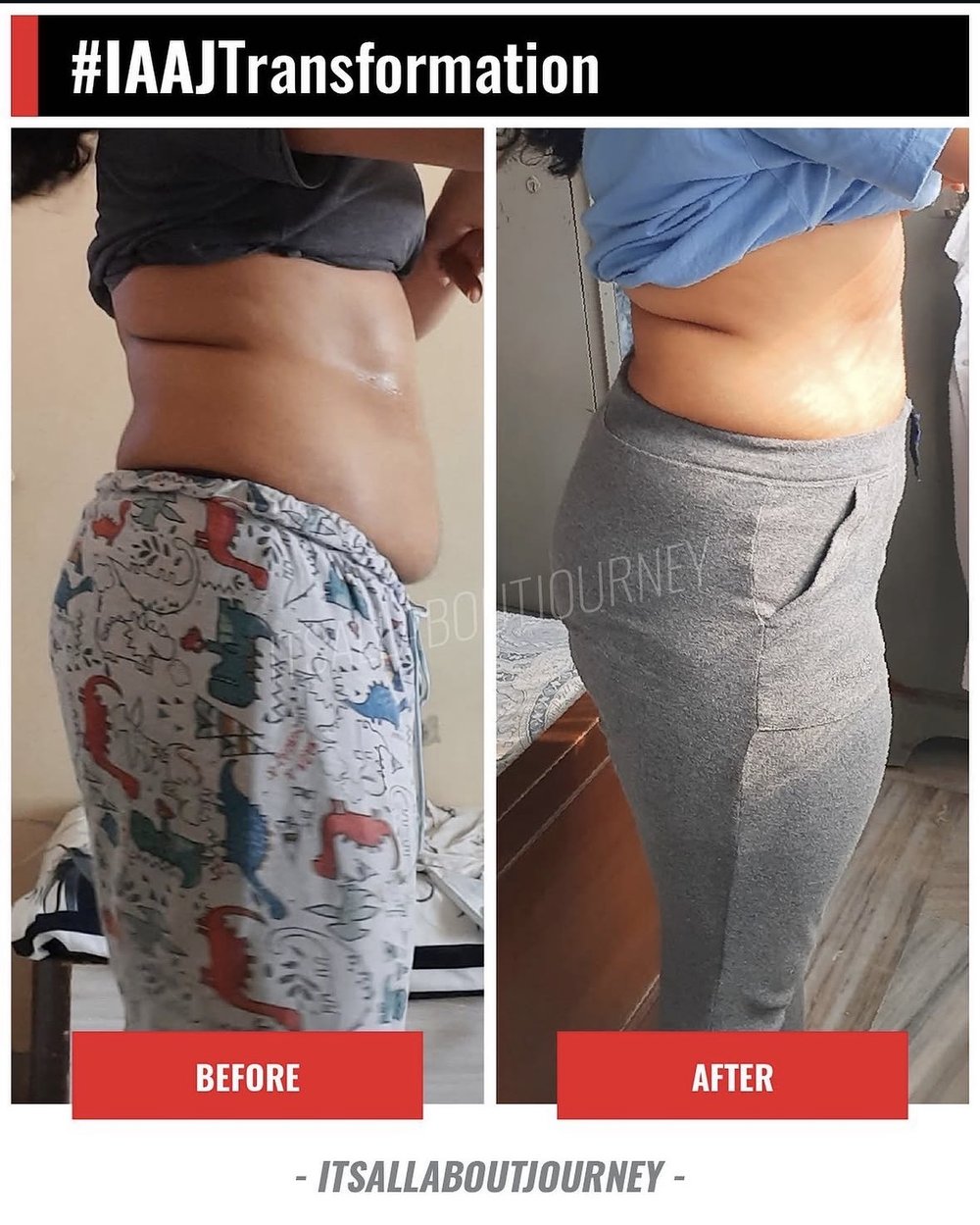 Client before and after transformation