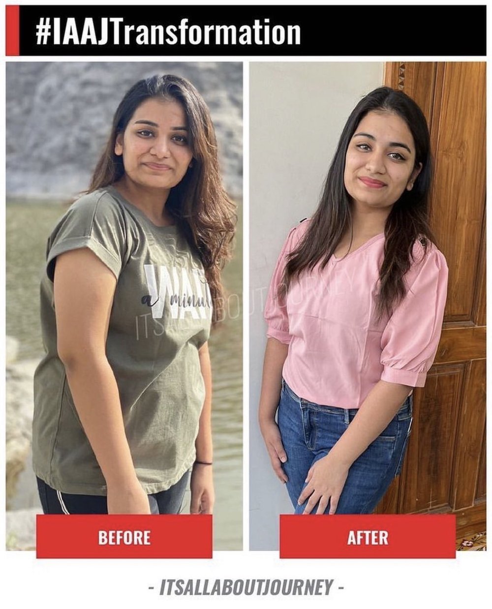 Client before and after transformation
