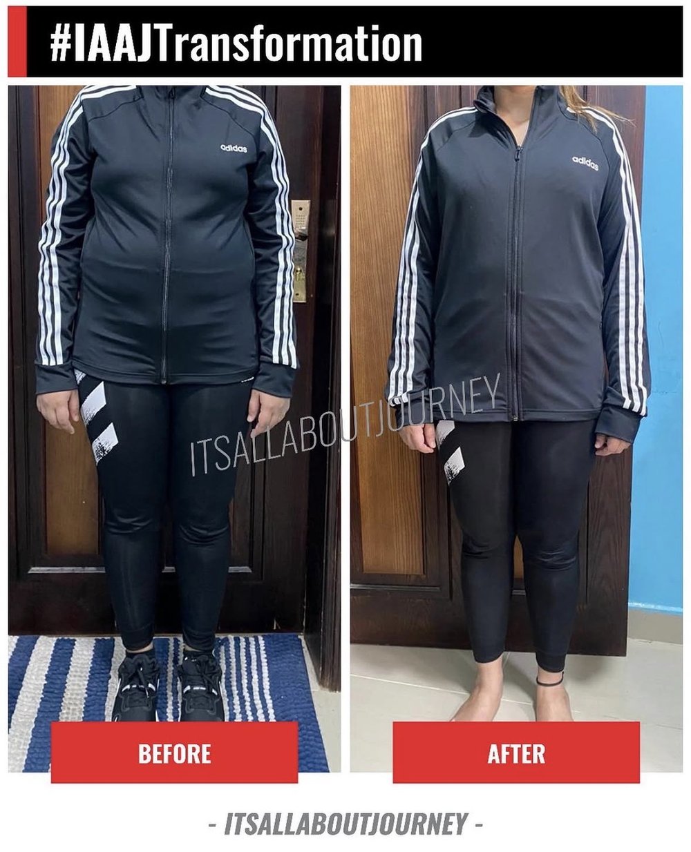 Client before and after transformation