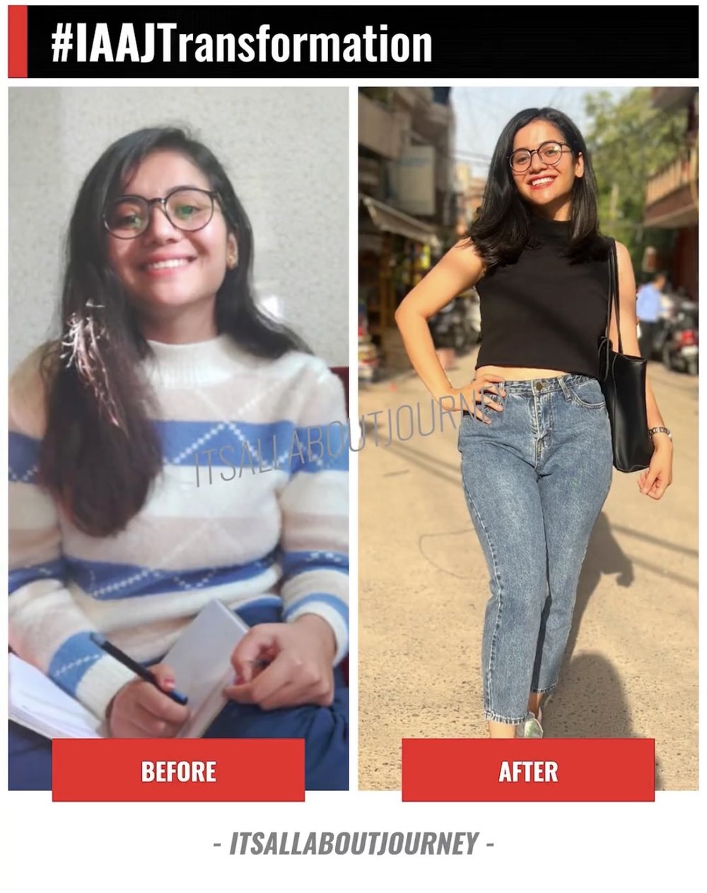Client before and after transformation