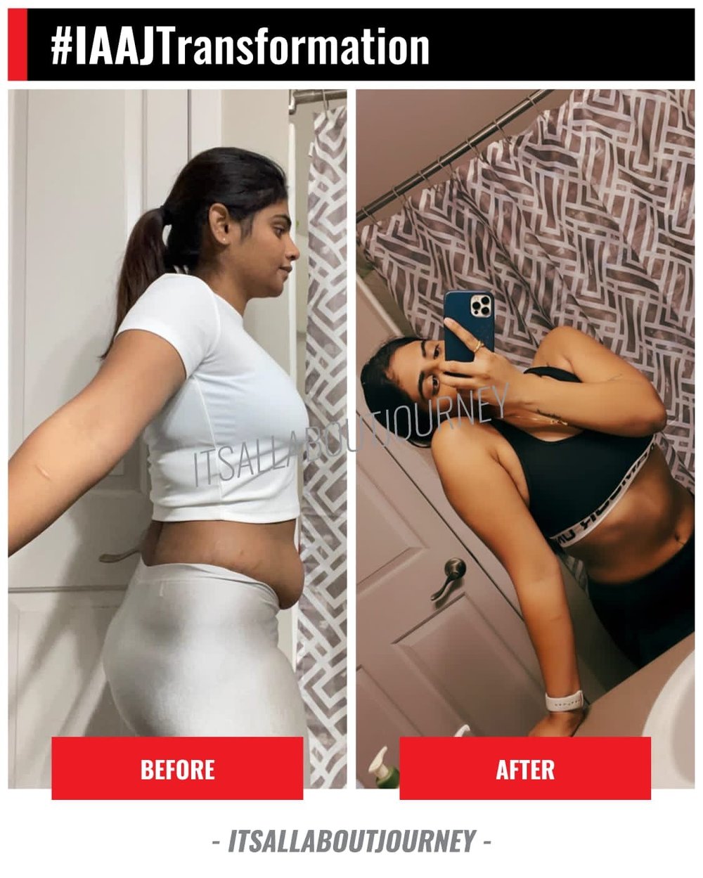 Client before and after transformation