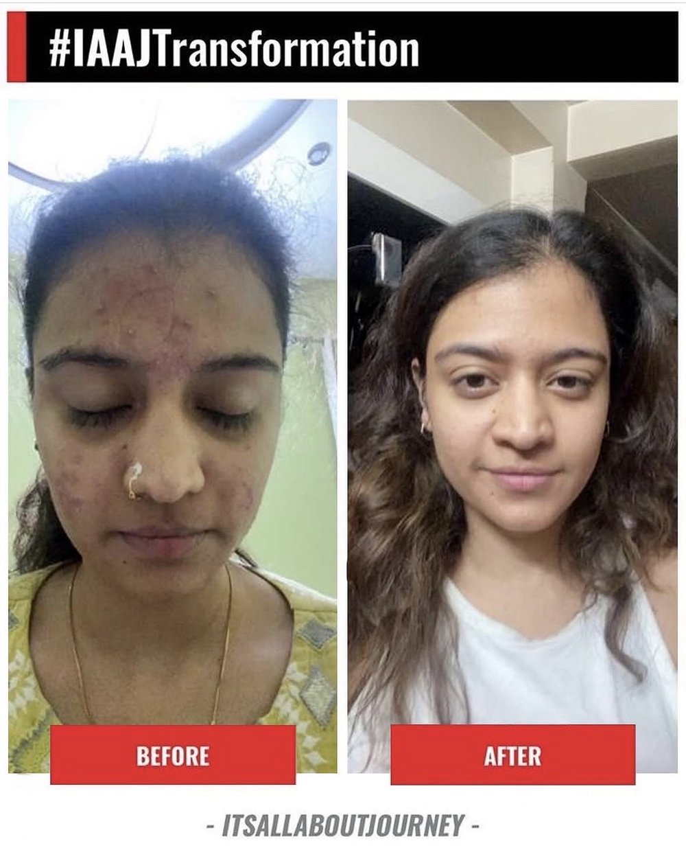 Client before and after transformation