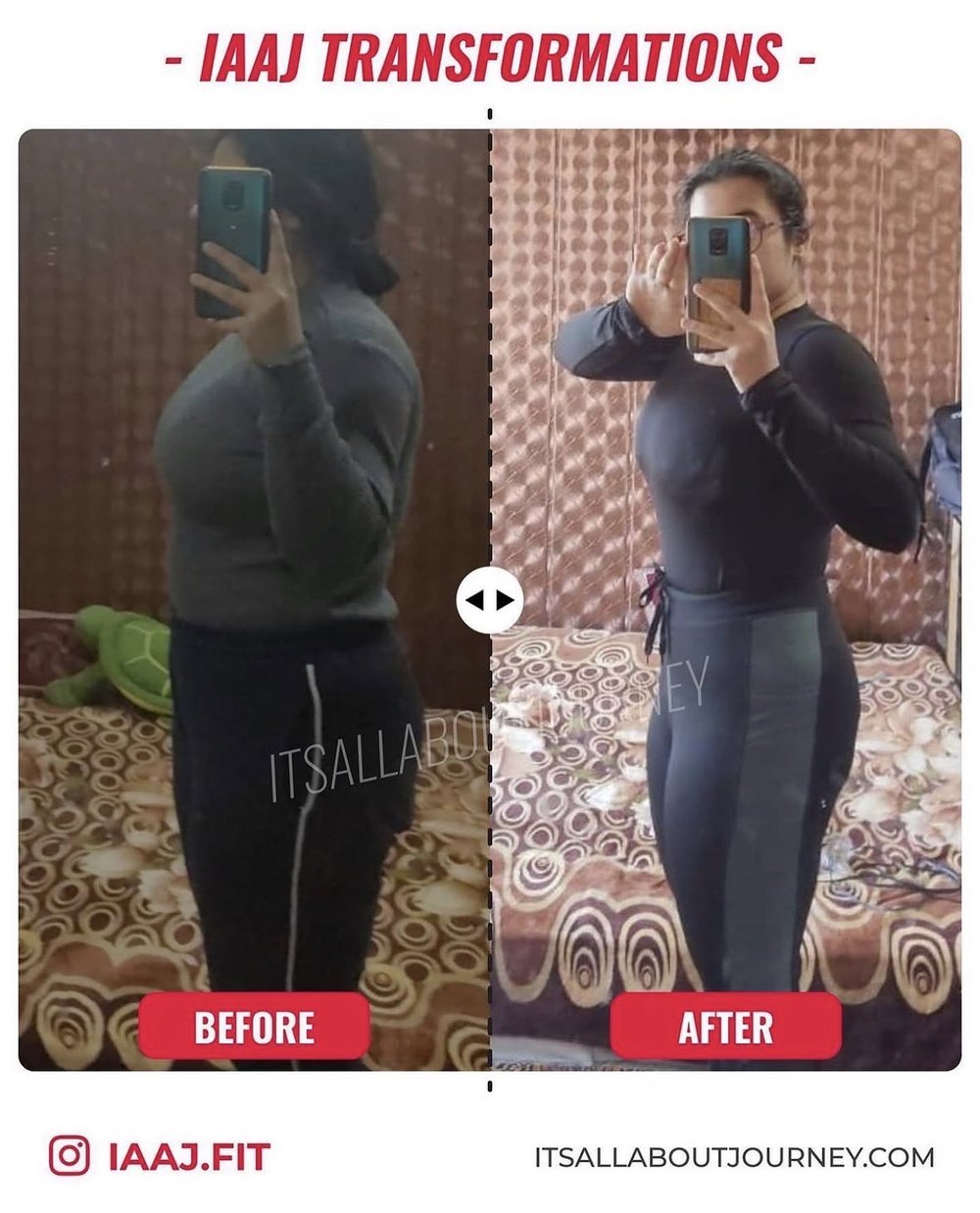 Client before and after transformation