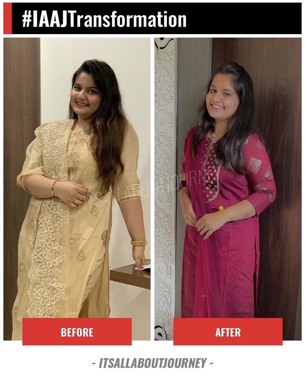 Client before and after transformation