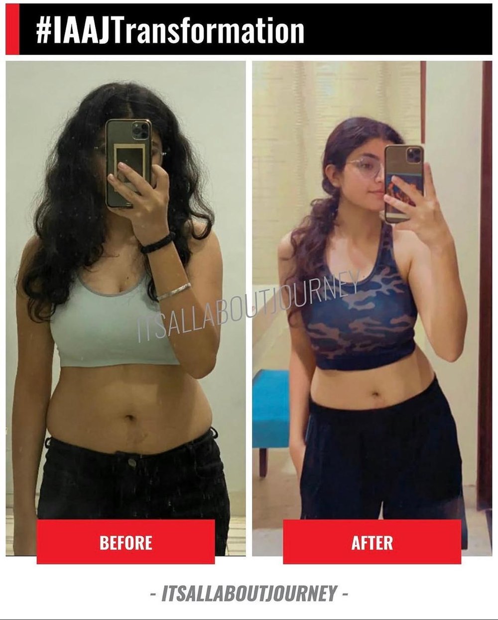 Client before and after transformation