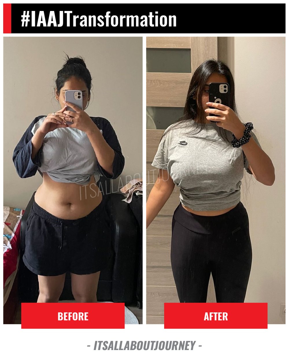 Client before and after transformation
