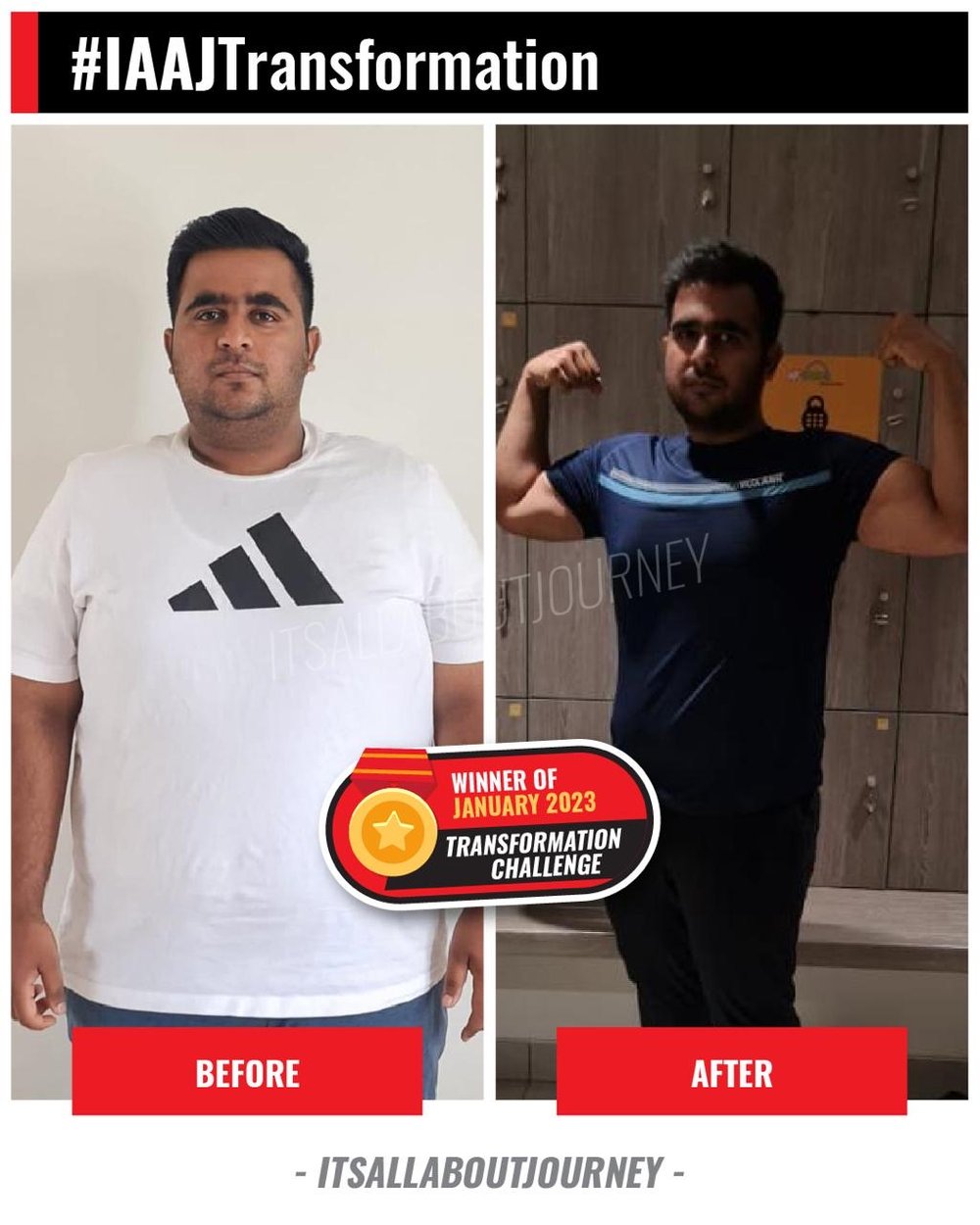 Client before and after transformation