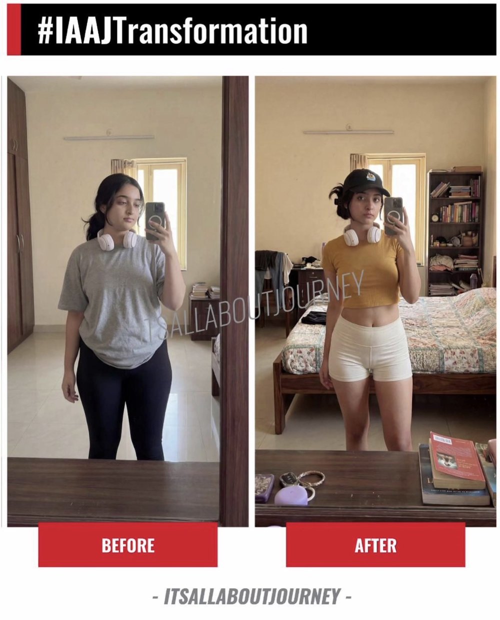 Client before and after transformation
