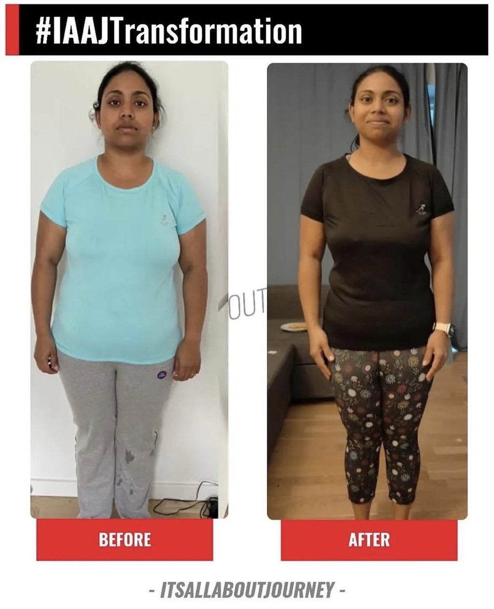 Client before and after transformation